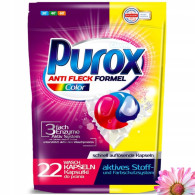 PUROX COLOR KAPSUŁKI DO PRANIA KOLORÓW DO KOLOROWEGO 22 SZT