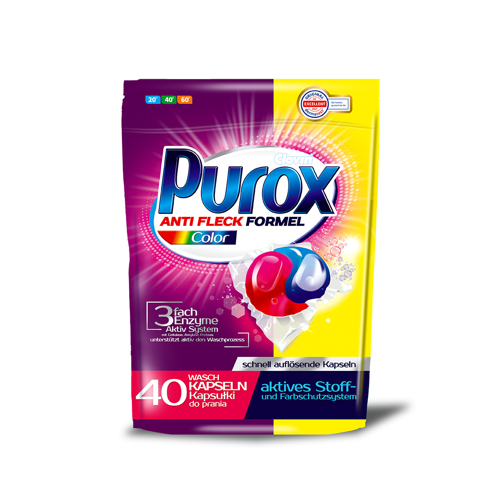Kapsułki do prania Purox Color 40 sztuk