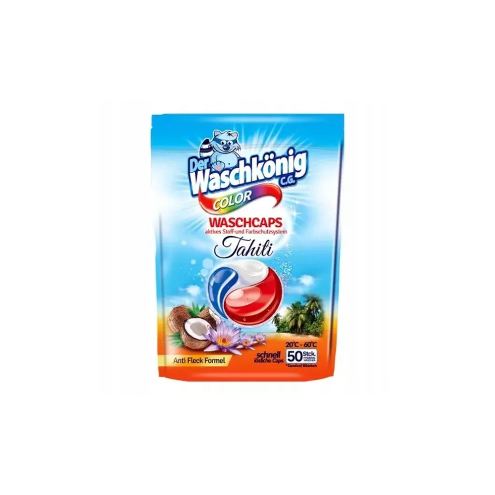 Waschkonig kapsułki do prania 50 szt. Tahiti Color