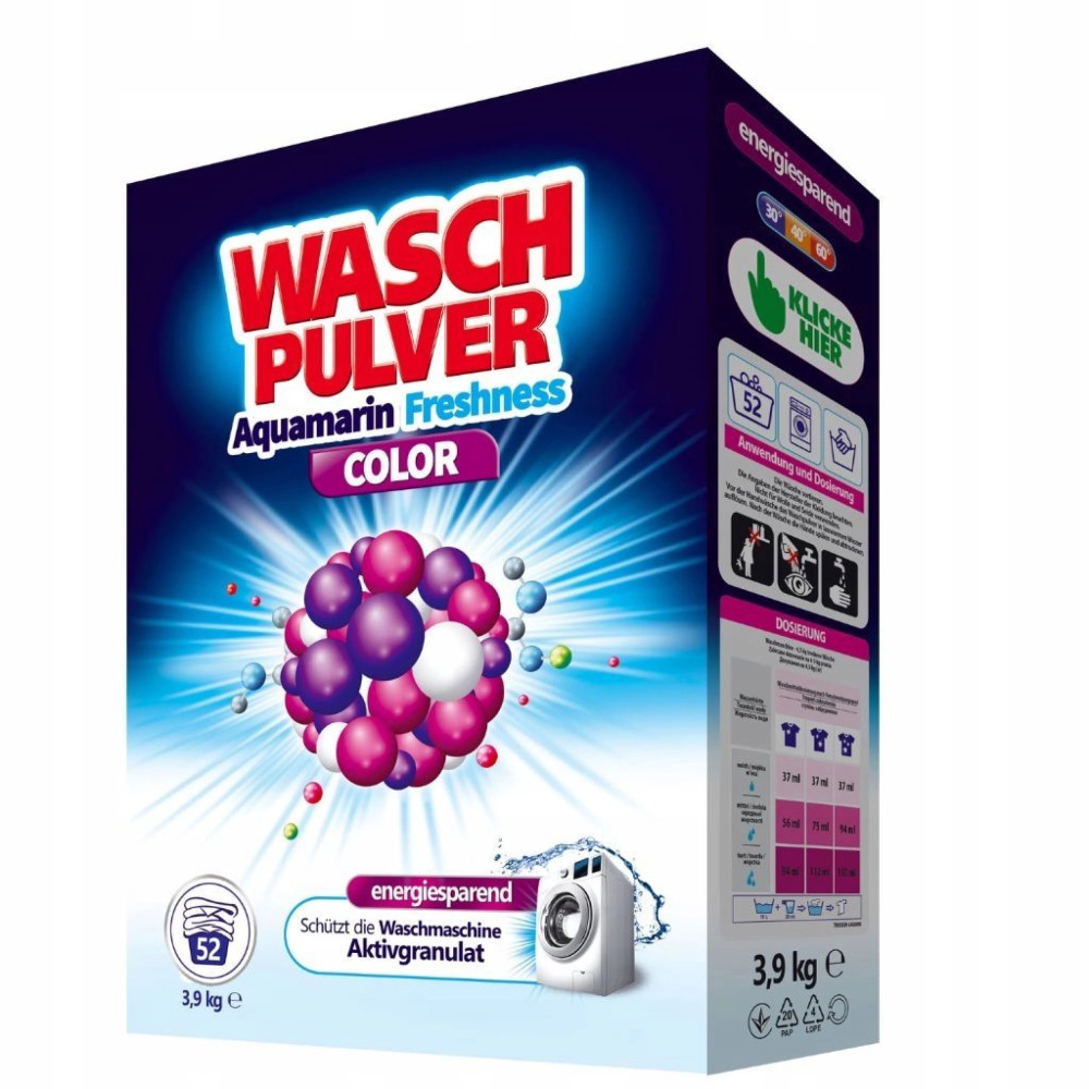 Proszek do prania WaschePulver 3,9kg color box