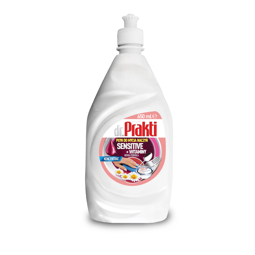Dr.Prakti płyn do naczyń 650 ml Sensitive+Witaminy