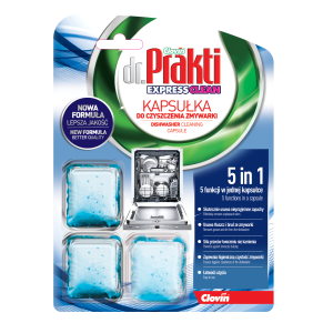 Dr. Prakti kapsułki proszkowe do czyszczenia zmywarki 3 sztuki
