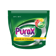 Kapsułki żelowe do prania PUROX TriCaps color 58szt przód