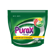 Kapsułki żelowe do prania PUROX TriCaps color 58szt przód