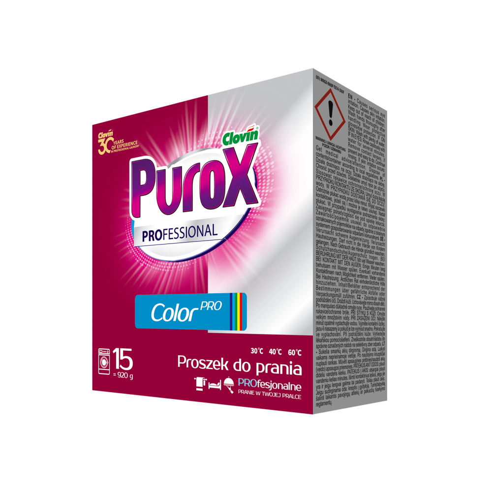Proszek do prania Purox Professional Color 920g | Sklep CLOVIN