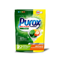 PUROX UNIVERSAL KAPSUŁKI DO PRANIA BIAŁEGO KOLOROWEGO UNIWERSALNE 22 SZT