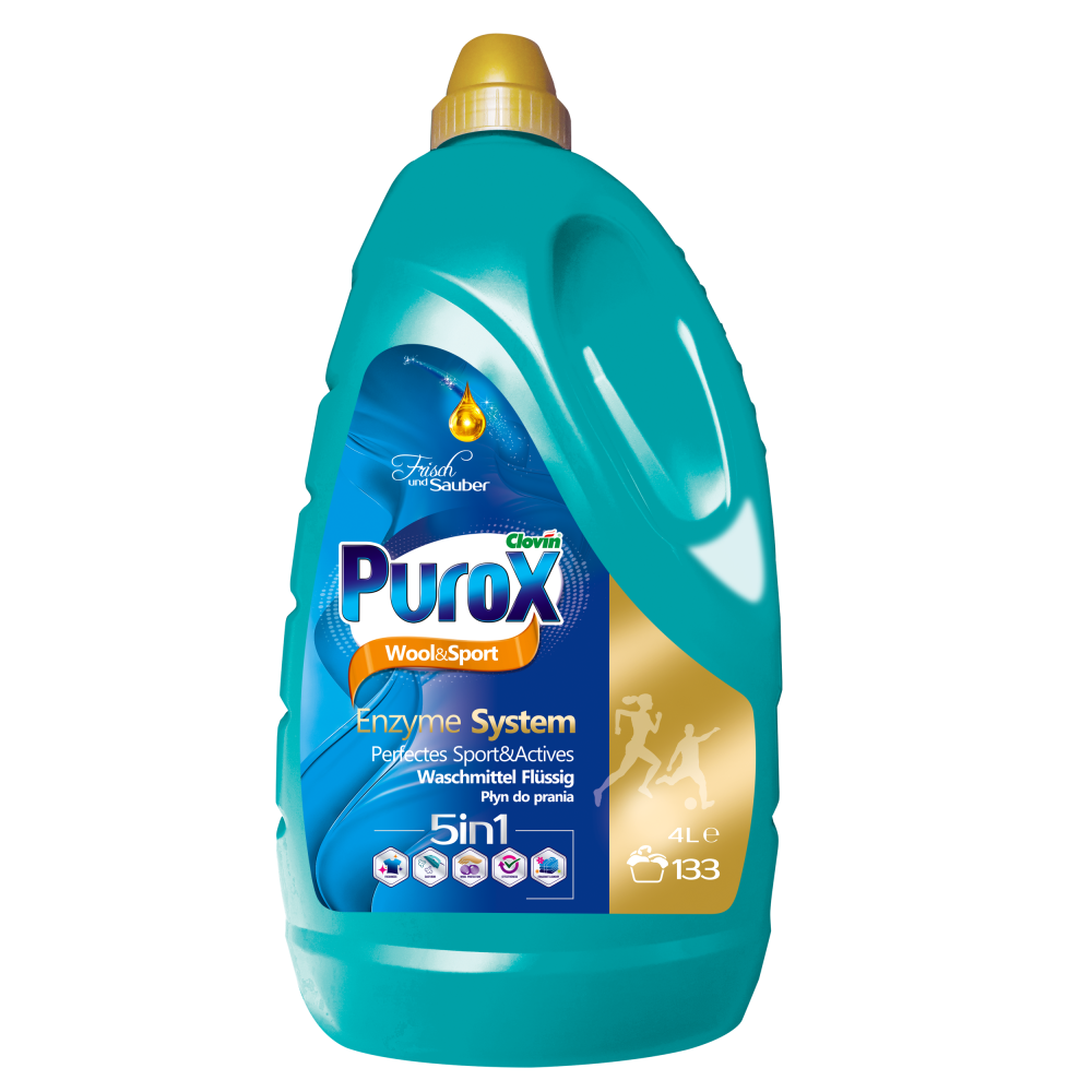 Purox specjalistyczny płyn do prania WOOL&SPORT 4 l​