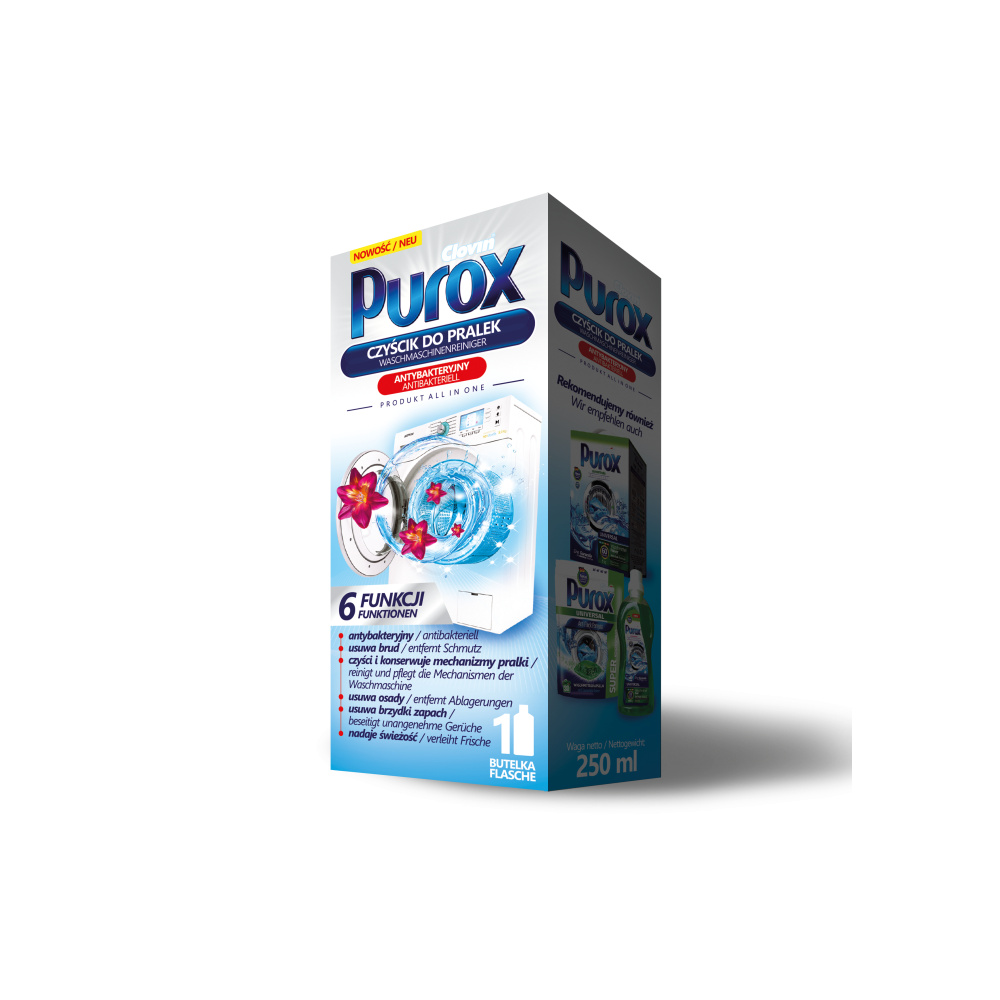 Czyścik do Pralek antybakteryjny Purox 250 ml