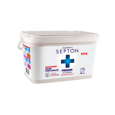 Clovin II Septon 5,175 kg wiaderko - dezynfekujący, bezfosforanowy proszek do prania