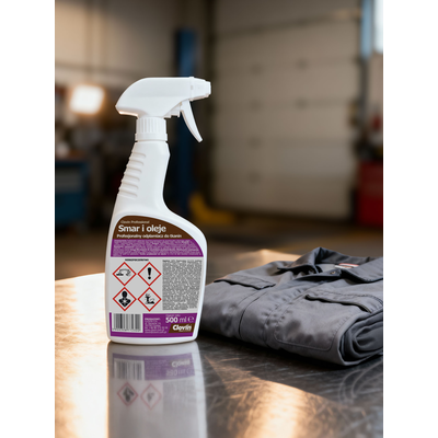 Clovin nr 1 – 500 ml – profesjonalny odplamiacz do usuwania plam z tłuszczu i oleju