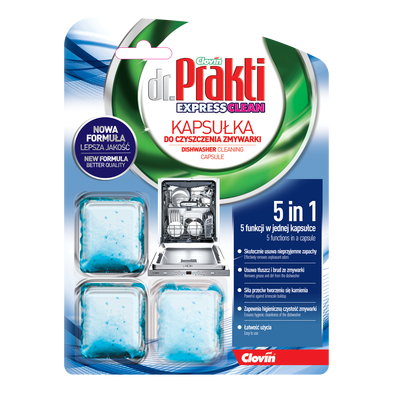 Dr. Prakti kapsułki proszkowe do czyszczenia zmywarki 3 sztuki