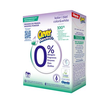 Hipoalergiczny Proszek do prania Clever NeutroPlus Color&amp;White