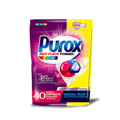 Kapsułki do prania Purox Color 40 sztuk