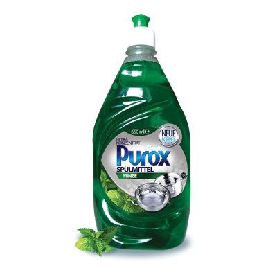 Płyn do mycia naczyń Purox 650 ml Mięta