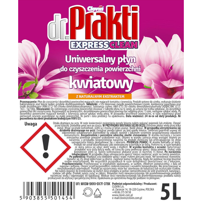 Uniwersalny płyn do czyszczenia i dezynfekcji powierzchni Dr.Prakti Kwiatowy 1,5L