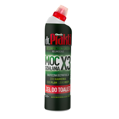 Żel do toalet WC dr.Prakti DESINFECTION GREEN 750 ml